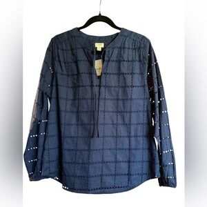 J. Crew Navy Blouses - One floral print and one eyelet.  So very pretty!